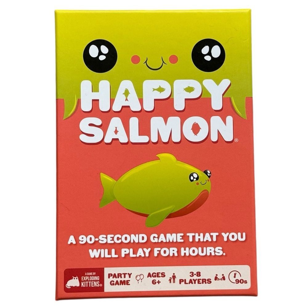 Exploding Kittens Happy Salmon Kids Family Fun Screen-Free Card Party Game.